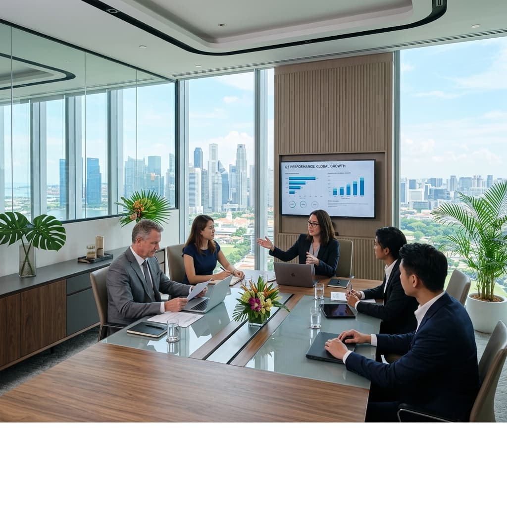 Corporate business meeting Caribbean